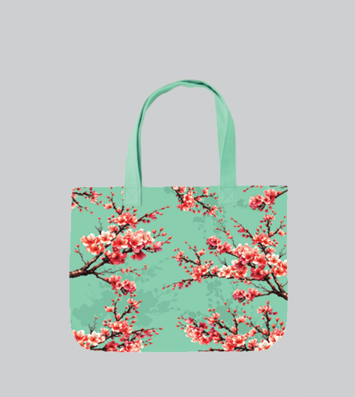cotton bag big cherry blossom9